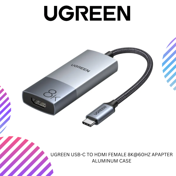 UGREEN USB-C TO HDMI FEMALE 8K@60HZ APAPTER ALUMINUM CASE