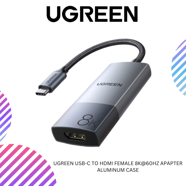 UGREEN USB-C TO HDMI FEMALE 8K@60HZ APAPTER ALUMINUM CASE