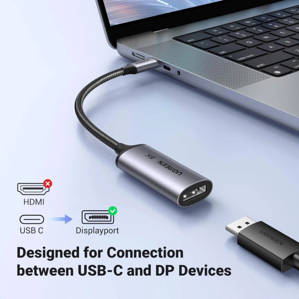 UGREEN USB-C TO DP 1.4 FEMALE CONVERTER 8K@60HZ/4K@120HZ