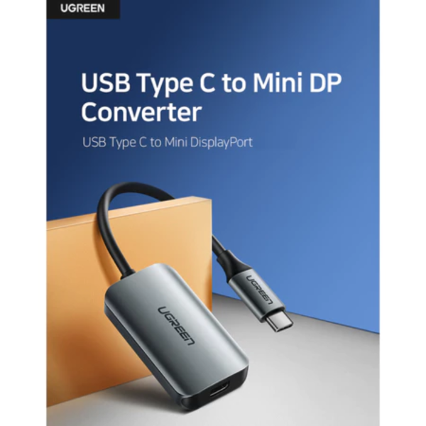 UGREEN USB-C TO MINI DP FEMALE ADAPTER 10CM (BLACK)