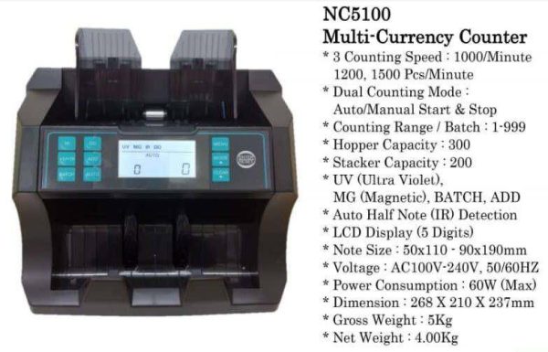 OKYO NC5100 Note Counter Machine
