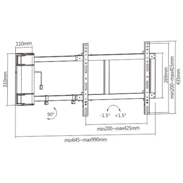 Brateck PLB-MO3G 32-60 inch Motorized TV Wall Mount (PLB-M03G)