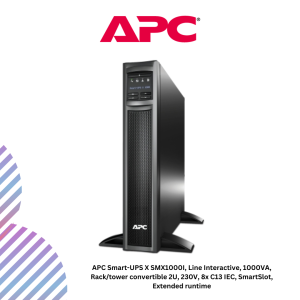inc-11-1.png APC Smart-UPS X SMX1000I, Line Interactive, 1000VA, Rack/tower convertible 2U, 230V, 8x C13 IEC, SmartSlot, Extended runtime