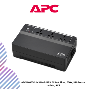 inc-15-4-2.png APC BX625CI-MS Back-UPS, 625VA, Floor, 230V, 3 Universal outlets, AVR