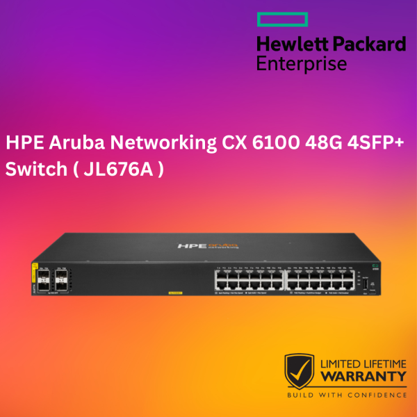 HPE Aruba Networking CX 6100 48G 4SFP+ Switch ( JL676A )