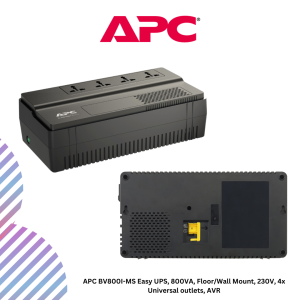 APC BV800I-MS Easy UPS, 800VA, Floor/Wall Mount, 230V, 4x Universal outlets, AVR