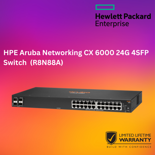 HPE Aruba Networking CX 6000 24G 4SFP Switch  (R8N88A)