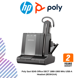 Poly Savi 8245 Office DECT 1880-1900 MHz USB-A Headset (8D3H1AA)