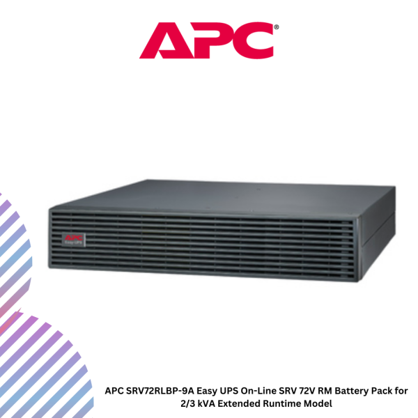 APC SRV72RLBP-9A Easy UPS On-Line SRV 72V RM Battery Pack for 2/3 kVA Extended Runtime Model