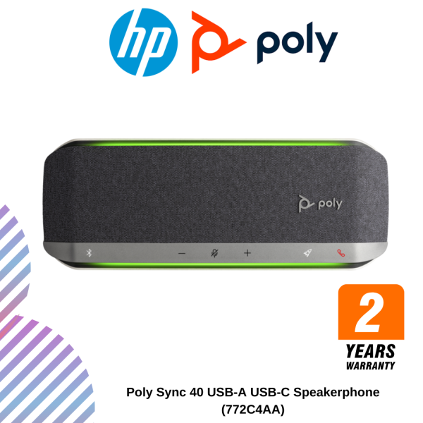 inc-22-28.png Poly Sync 40 USB-A USB-C Speakerphone (772C4AA)
