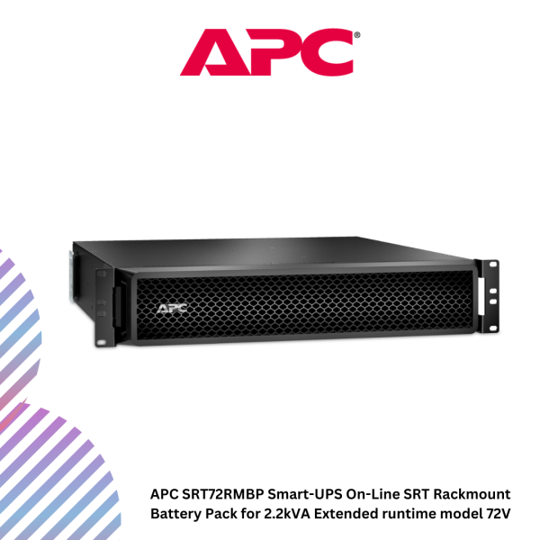 inc-22-55.png APC SRT72RMBP Smart-UPS On-Line SRT Rackmount Battery Pack for 2.2kVA Extended runtime model 72V