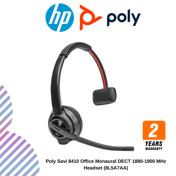 Poly Savi 8410 Office Monaural DECT 1880-1900 MHz Headset (8L5A7AA)