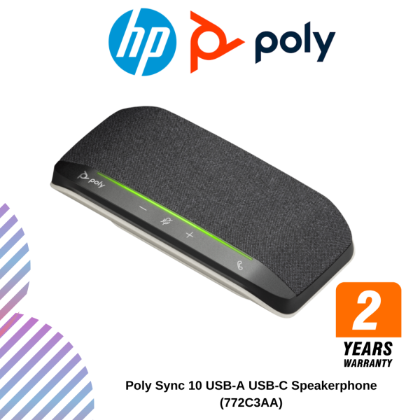 Poly Sync 10 USB-A USB-C Speakerphone (772C3AA)