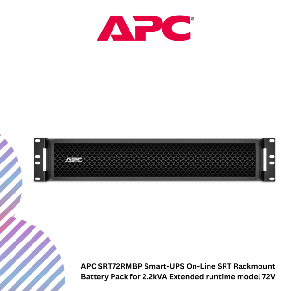 inc-23-52.png APC SRT72RMBP Smart-UPS On-Line SRT Rackmount Battery Pack for 2.2kVA Extended runtime model 72V