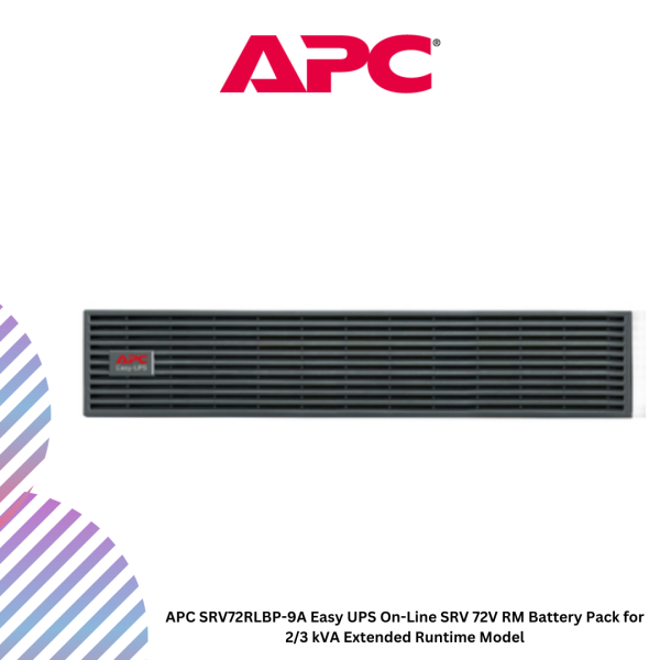 APC SRV72RLBP-9A Easy UPS On-Line SRV 72V RM Battery Pack for 2/3 kVA Extended Runtime Model
