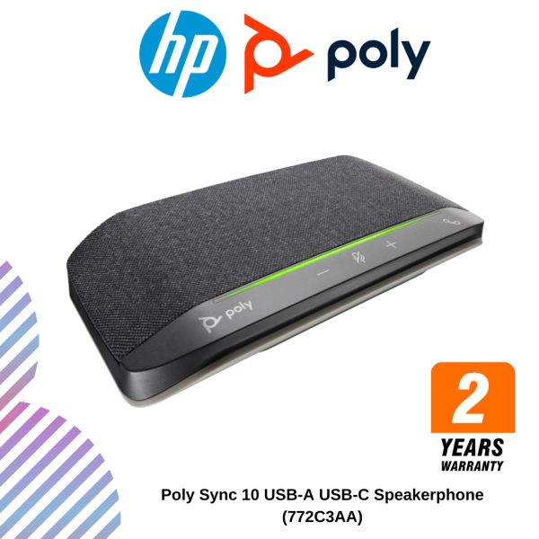 Poly Sync 10 USB-A USB-C Speakerphone (772C3AA)