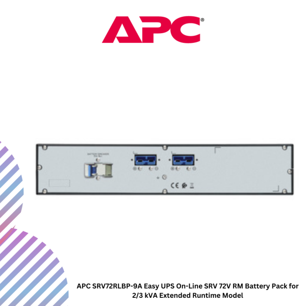 APC SRV72RLBP-9A Easy UPS On-Line SRV 72V RM Battery Pack for 2/3 kVA Extended Runtime Model