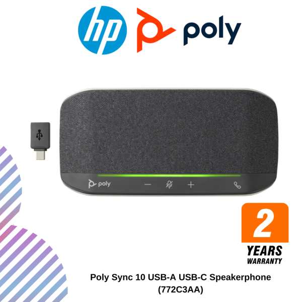Poly Sync 10 USB-A USB-C Speakerphone (772C3AA)