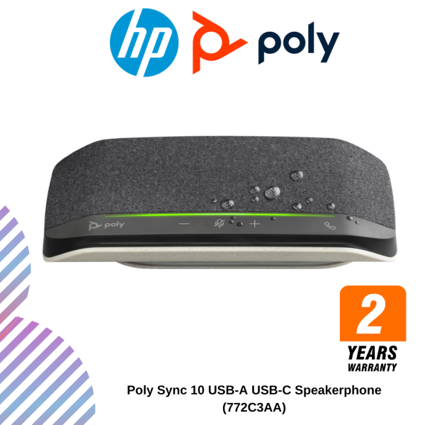 Poly Sync 10 USB-A USB-C Speakerphone (772C3AA)