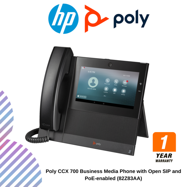 Poly CCX 700 Business Media Phone with Open SIP and PoE-enabled (82Z83AA)