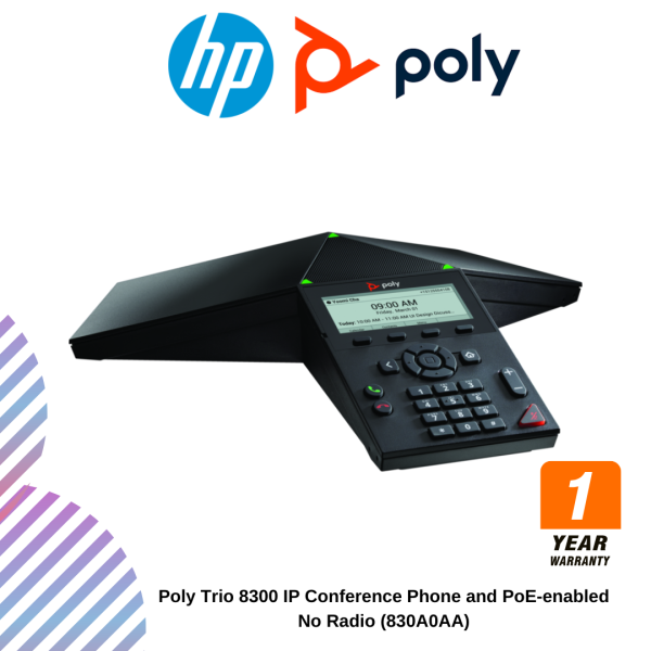 Poly Trio 8300 IP Conference Phone and PoE-enabled No Radio (830A0AA)
