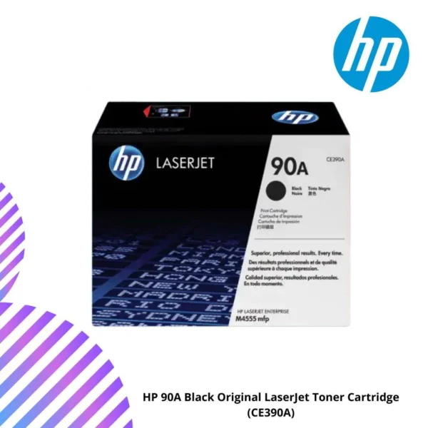 HP 90A Black Original LaserJet Toner Cartridge (CE390A)