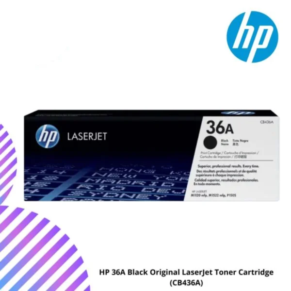 HP 36A Black Original LaserJet Toner Cartridge(CB436A)