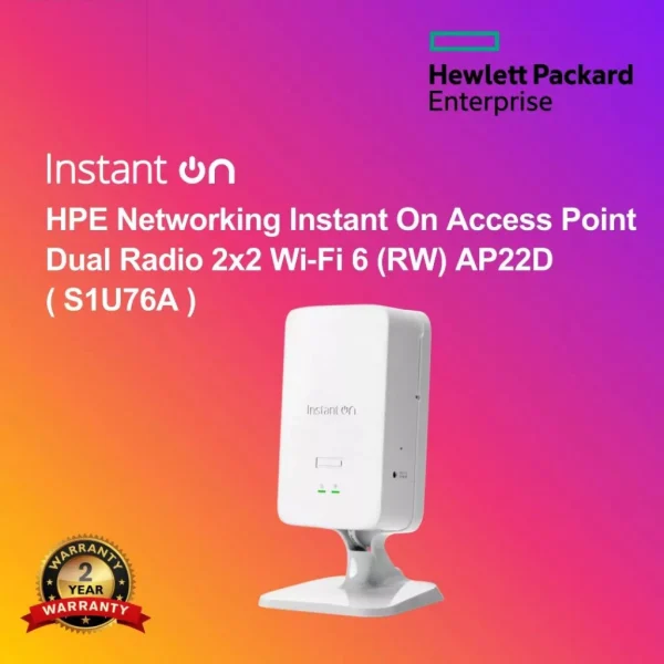 HPE Networking Instant On Access Point Dual Radio 2x2 Wi‑Fi 6 (RW) AP22D ( S1U76A )