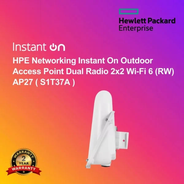 HPE Networking Instant On Outdoor Access Point Dual Radio 2x2 Wi‑Fi 6 (RW) AP27 ( S1T37A )