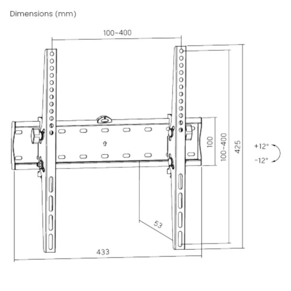 Brateck KL21G-44T 32-55 inch Tilt TV Wall Mount (KL21G-44T)