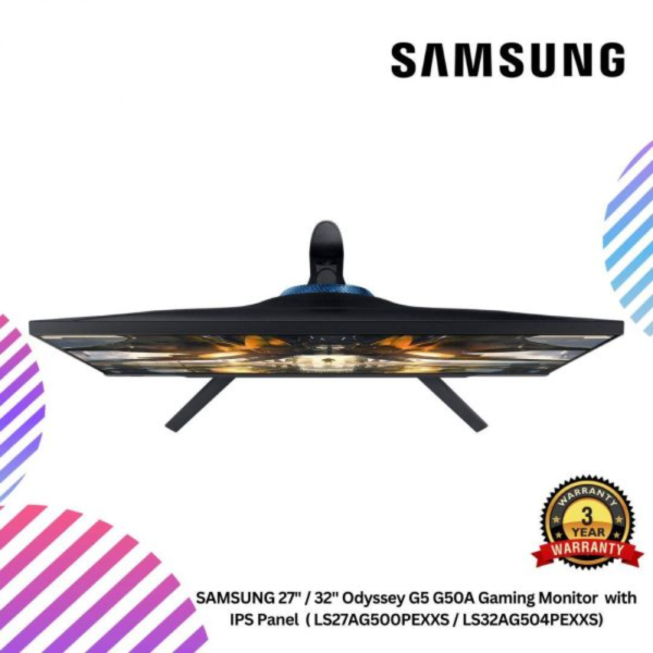 SAMSUNG 27" / 32" Odyssey G5 G50A Gaming Monitor  with IPS Panel  ( LS27AG500PEXXS / LS32AG504PEXXS)