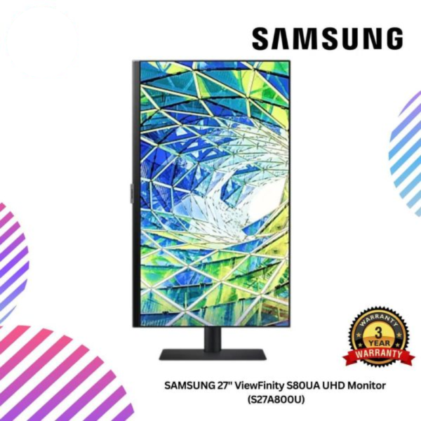 SAMSUNG 27" ViewFinity S80UA UHD Monitor  (S27A800U)
