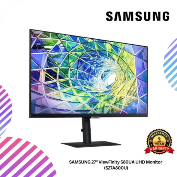 SAMSUNG 27" ViewFinity S80UA UHD Monitor  (S27A800U)