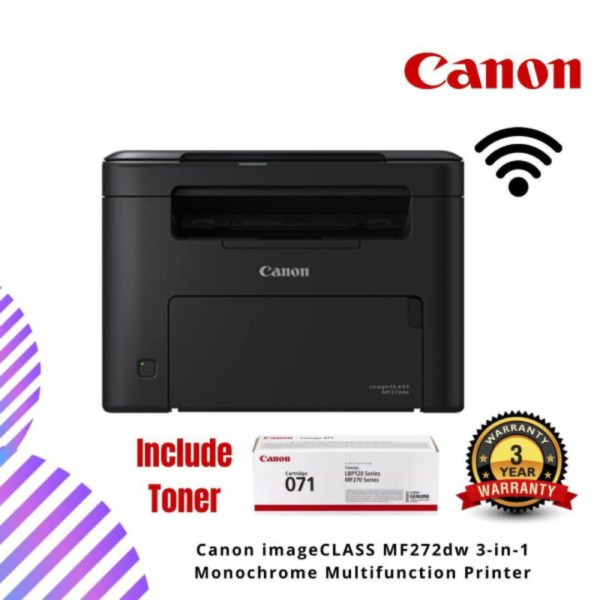 Canon imageCLASS MF272dw 3-in-1 Monochrome Multifunction Printer