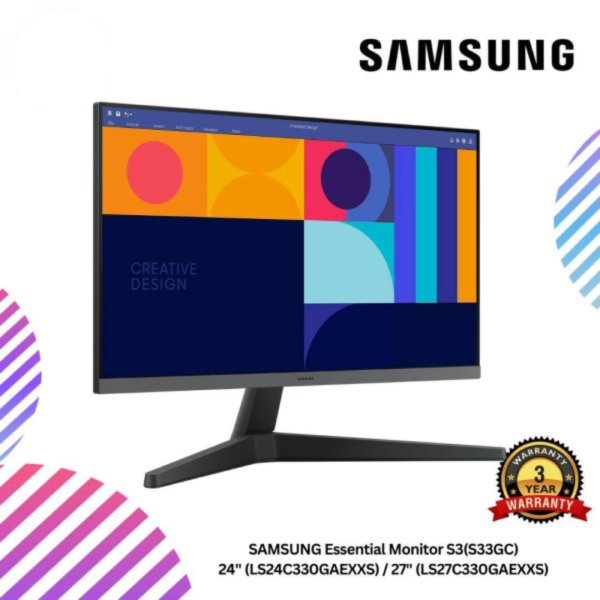 SAMSUNG Essential Monitor S3(S33GC) 24" (LS24C330GAEXXS) / 27" (LS27C330GAEXXS)