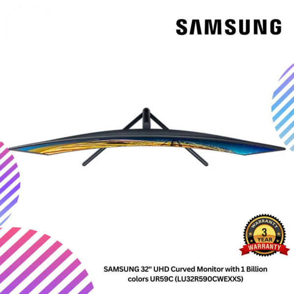 SAMSUNG 32" UHD Curved Monitor with 1 Billion colors UR59C (LU32R590CWEXXS)