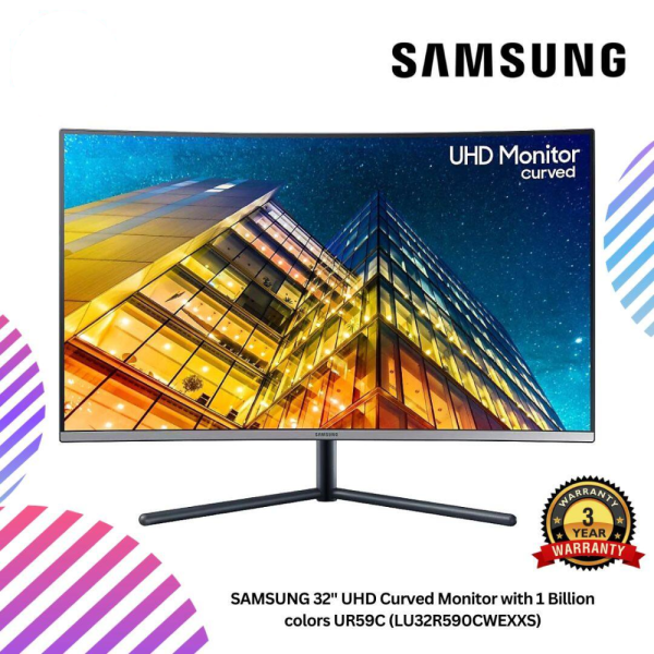SAMSUNG 32" UHD Curved Monitor with 1 Billion colors UR59C (LU32R590CWEXXS)