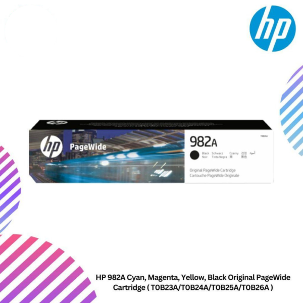 HP 982A Cyan, Magenta, Yellow, Black Original PageWide Cartridge ( T0B23A/T0B24A/T0B25A/T0B26A )
