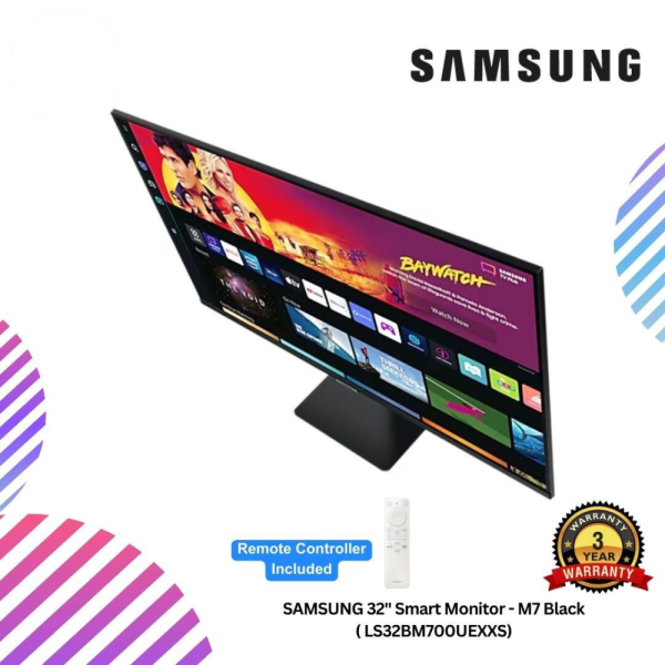 SAMSUNG 32" Smart Monitor - M7 Black (LS32BM700UEXXS)