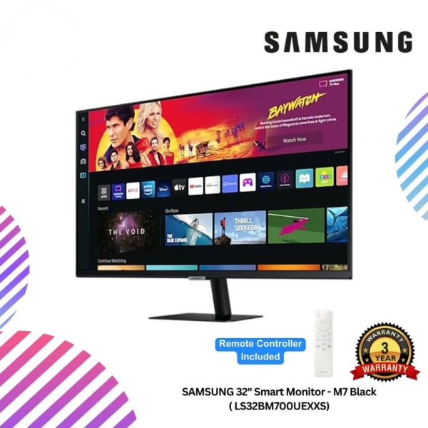 SAMSUNG 32" Smart Monitor - M7 Black (LS32BM700UEXXS)