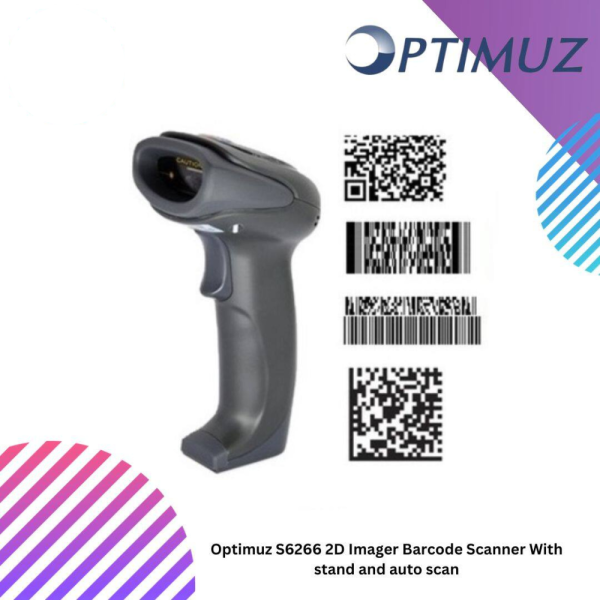 online-2024-12-14T114507.159.png Optimuz S6266 2D Imager Barcode Scanner With stand and auto scan