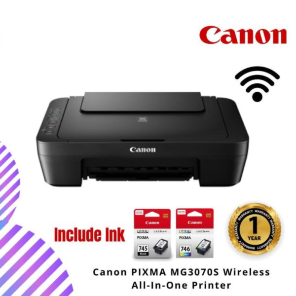Canon PIXMA MG3070S Wireless All-In-One Printer