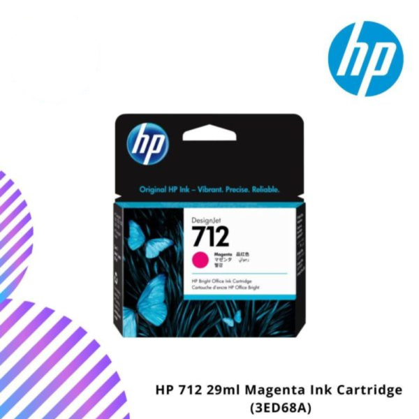 HP 712 DesignJet Ink Cartridge for DesignJet T650, T250, T230 & Studio Plotter Printers - (Black/Cyan/Magenta/Yellow)