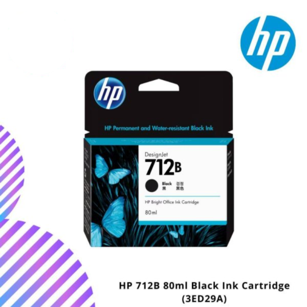 HP 712 DesignJet Ink Cartridge for DesignJet T650, T250, T230 & Studio Plotter Printers - (Black/Cyan/Magenta/Yellow)