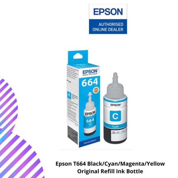 online-2024-12-14T120744.491.png Epson T664 Black/Cyan/Magenta/Yellow Original Refill Ink Bottle (For L200/210/220/300/310/350/355/360/365/445/550/555/565/664)