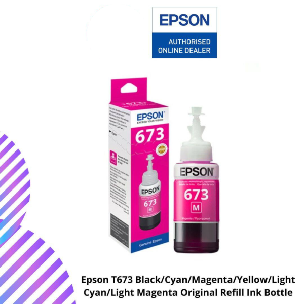 online-2024-12-14T121038.540.png Epson T673 Black/Cyan/Magenta/Yellow/Light Cyan/Light Magenta Original Refill Ink Bottle