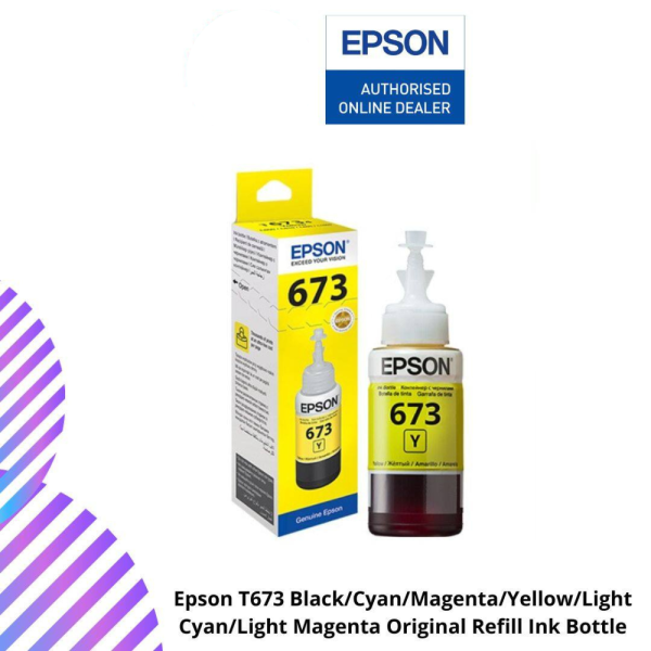 online-2024-12-14T121044.756.png Epson T673 Black/Cyan/Magenta/Yellow/Light Cyan/Light Magenta Original Refill Ink Bottle