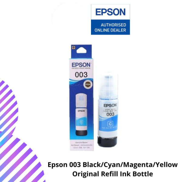 online-2024-12-14T121403.823.png Epson 003 Black/Cyan/Magenta/Yellow Original Refill Ink Bottle - L1110 / L3100 / L3101 / L3110 / L3150 / L5190