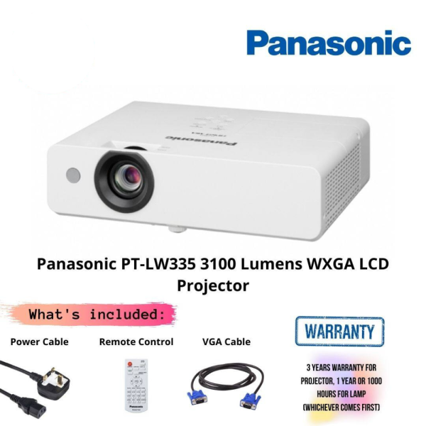 Panasonic PT-LW335 3100 Lumens WXGA LCD Projector