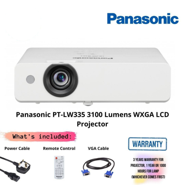 Panasonic PT-LW335 3100 Lumens WXGA LCD Projector